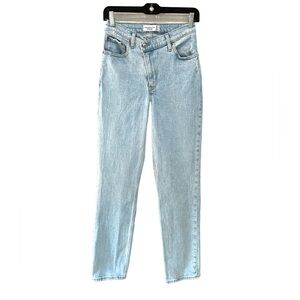 Abercrombie & Fitch women’s criss cross jeans 25 light wash 90s straight high